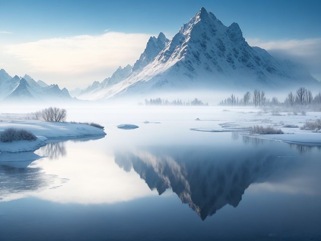Winter’s Majesty - A Spectacular View of Nature’s Beauty