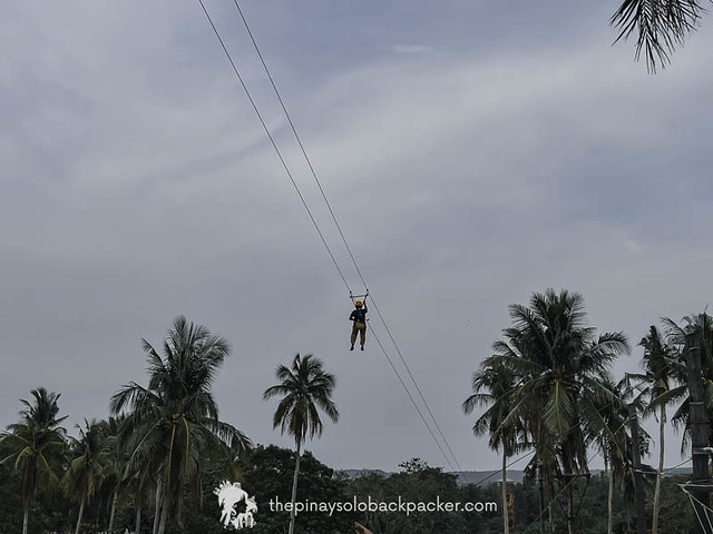 San Juan Batangas tourist spots: Zipline at Laiya Park