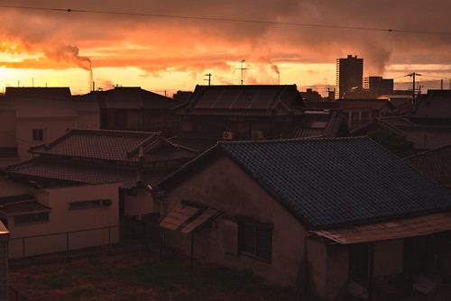 japan japanese sunset skyline