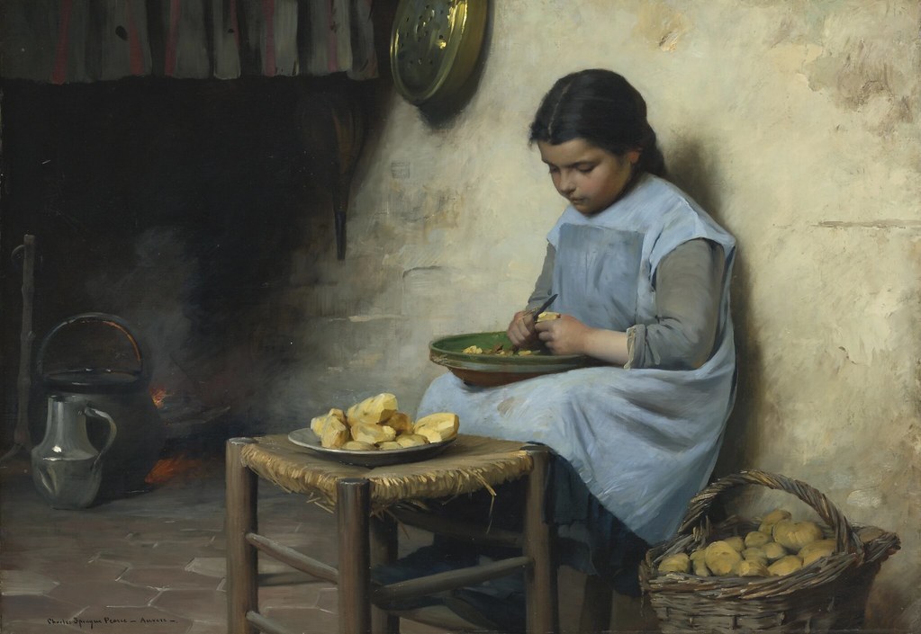 Charles Sprague Pearce «Peeling Potatoes», 1885