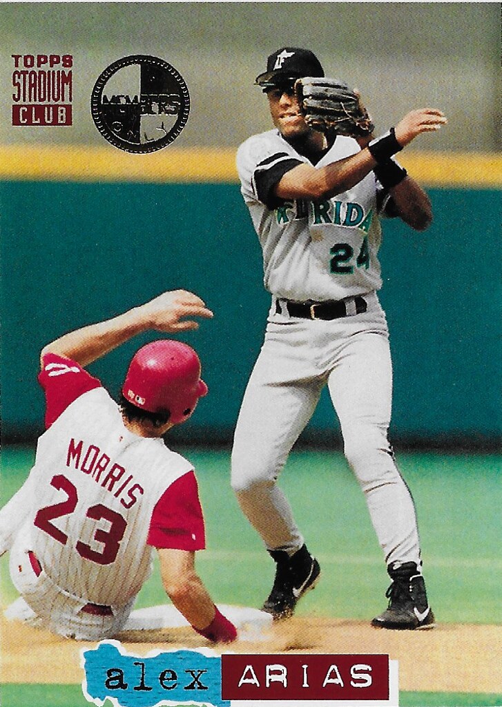 Morris, Hal - 1994 Stadium Club Members Only Parallel #230 (cameo with Alex Arias)