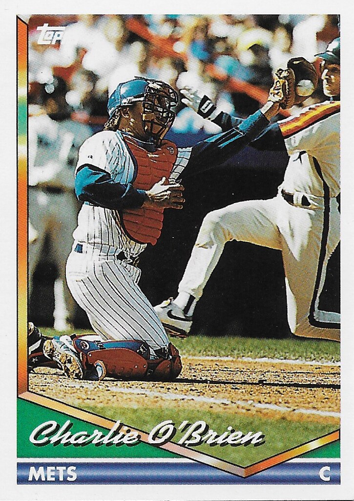 Finley, Steve - 1994 Topps Spanish #671 (cameo with Charlie O'Brien)