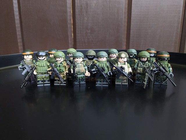 Lego Russian soldiers in the area of ​​the special military operation