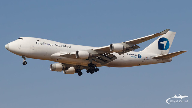 TLV - Challenge Airlines Boeing 747-400 Freighter OO-ACF