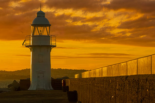 2023 (challenge No. 3 - old unpublished pics ) - Day 163 - Brixham lighthouse in the setting sun, Brixham, Devon, England 2022