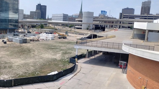 Former site of Joe Louis Arena, Detroit - June 2023