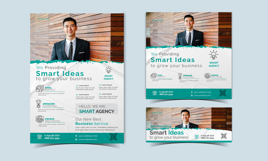 I will design a company flyer, one page, real estate, and social media banner