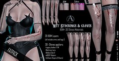 +ARANA+ Net Stockings+Gloves BOM + 3D Material Shines - Fetish Fair