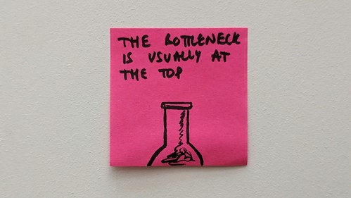 The bottleneck is usually at the top