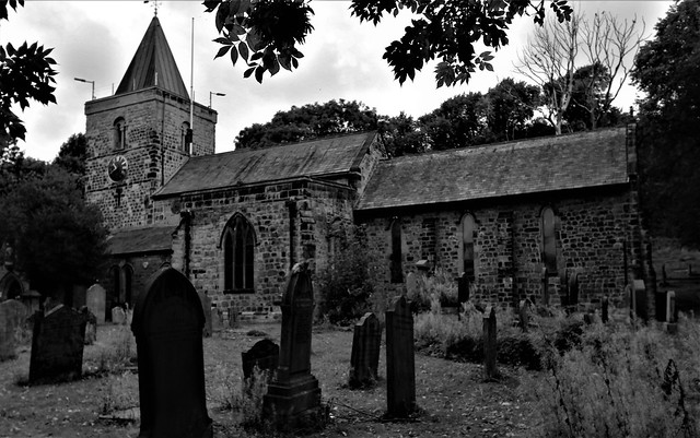 Black & White, Saint Michael's Church, Newburn, Newcastle Upon Tyne, Tyne & Wear, England.
