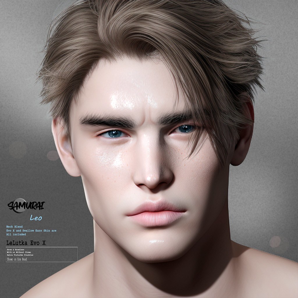 SAMURAI HQ::.. "LEO" Men Skin EvoX (Second Life)