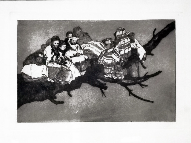 Disparate ridículo XIX calcografía en papel nacional de Francisco de Goya Museo de Bellas Artes de Gran Canaria Las Palmas