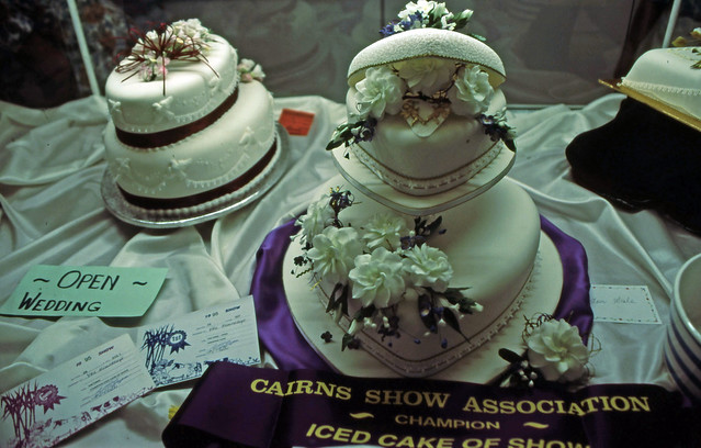Prize winning, wedding  cake, at the, Cairns Show, 1995