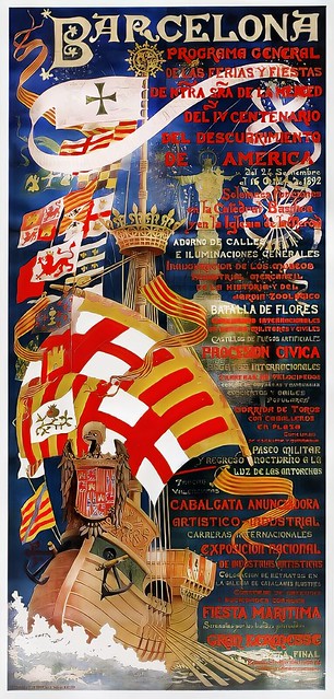PASCO, J. Barcelona, Programa General de las Ferias y Fiestas de Nuestra Señora de la Merced y del IV Centenario del Descubrimiento de América, 1892.