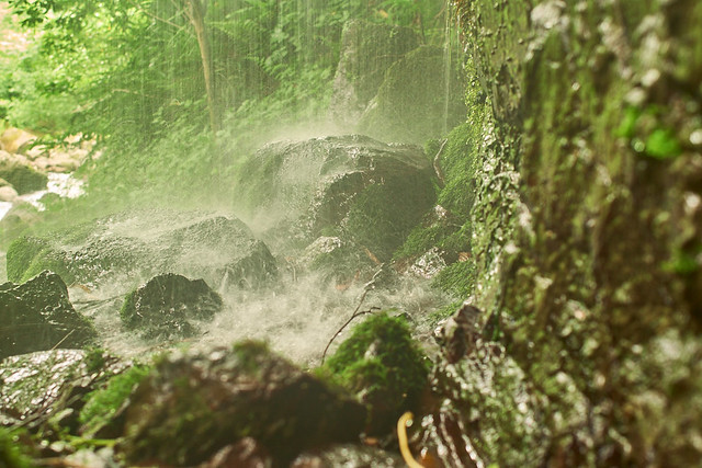 inside a waterfall