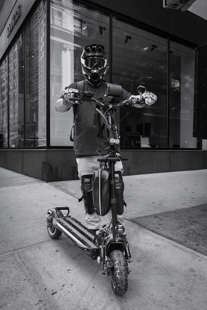 E-scooter Rider, Manhattan, 2023.