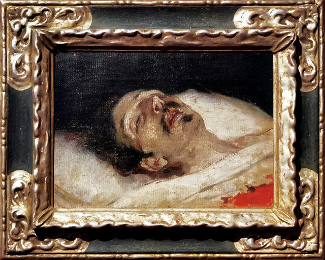 retrato mortuorio de Fortuny XIX oleo pintura de Alejandro Ferrant y Fischermans Museo de Bellas Artes de Gran Canaria Las Palmas