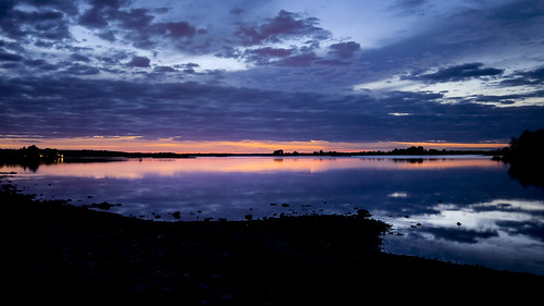 påskallavik kalmar sweden beach sunset glow water sea dark night summer