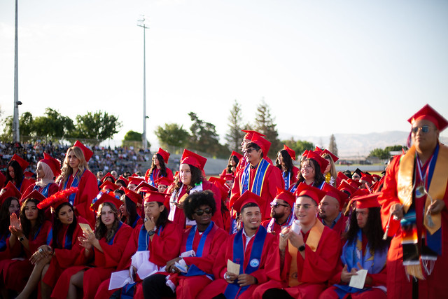 Photo of students at commencement