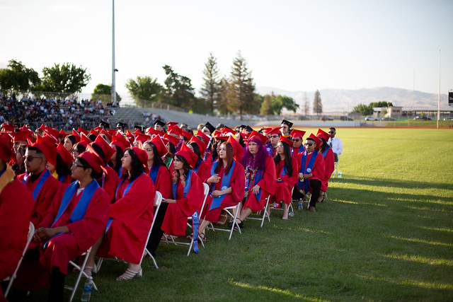 Photo of students at commencement
