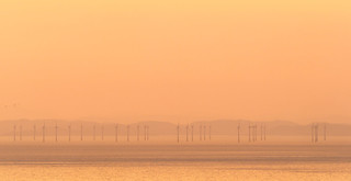 Windfarm sunset
