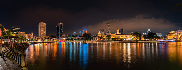 Nightfall on the Singapore River
