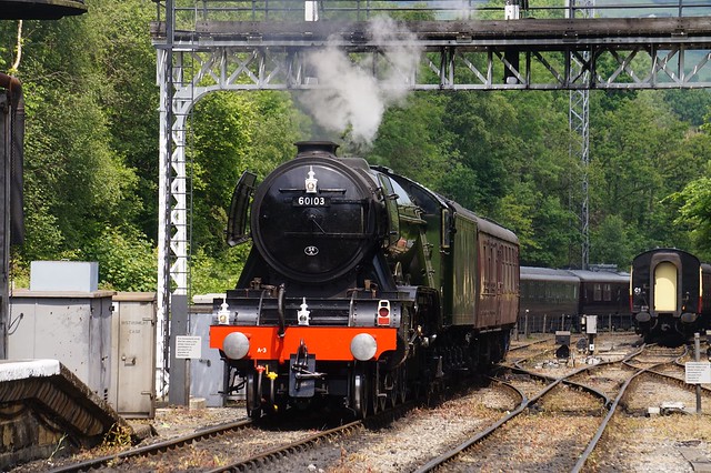 The Royal Train with Flying Scotsman at Grosmont at the NYMR