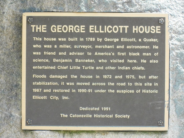 The George Ellicott House Historic Plaque