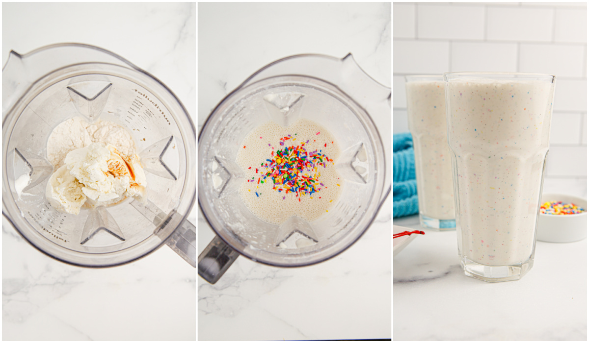 How to make cake batter milkshakes in a blender