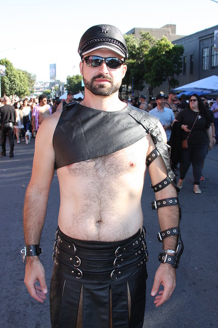 HOT and HAIRY LEATHERMAN HUNK  ! ~ photographed by ADDA DADA ! ~  FOLSOM STREET FAIR 2022 !  ( safe photograph )