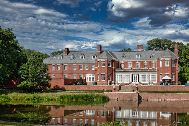 Allerton House And Reflecting Pond, Robert Allerton Park, Monticello, Illinois