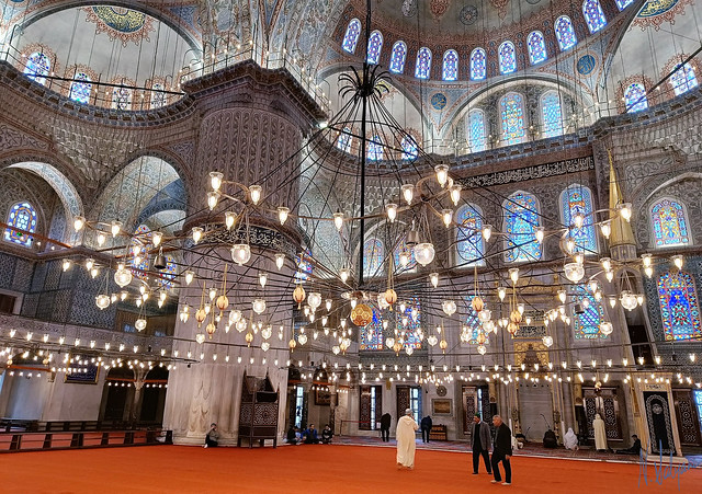 Interior of the Blue Mosque