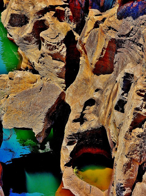SÜDAFRIKA (South-Africa), Blyde-Canyon - am Trauer-Freudenfluss, Bourke ,s Luck Potholes, colors,  22164