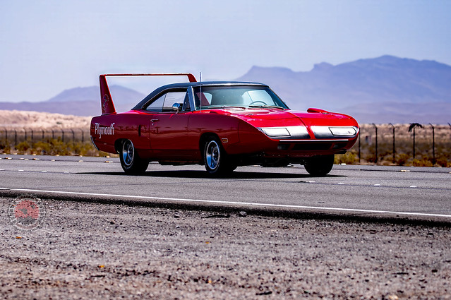 A red 1970 Plymouth Super bird