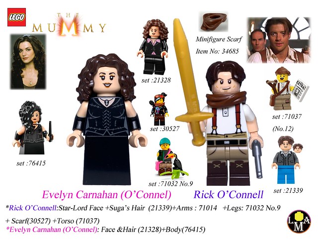 MOC Lego: The Mummy- Rick&Evelyn