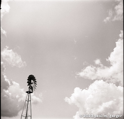 Windmill With Clouds - Kodak 66