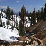 Lassen National Park: snow and stream and hydrothermals 