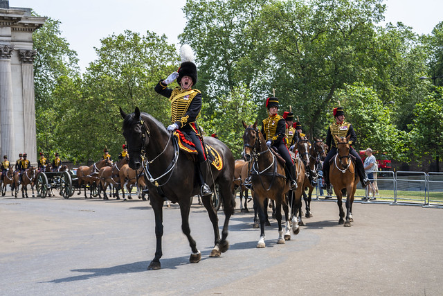 Trooping the colour, June 17, 2023, Wellington Arch, London