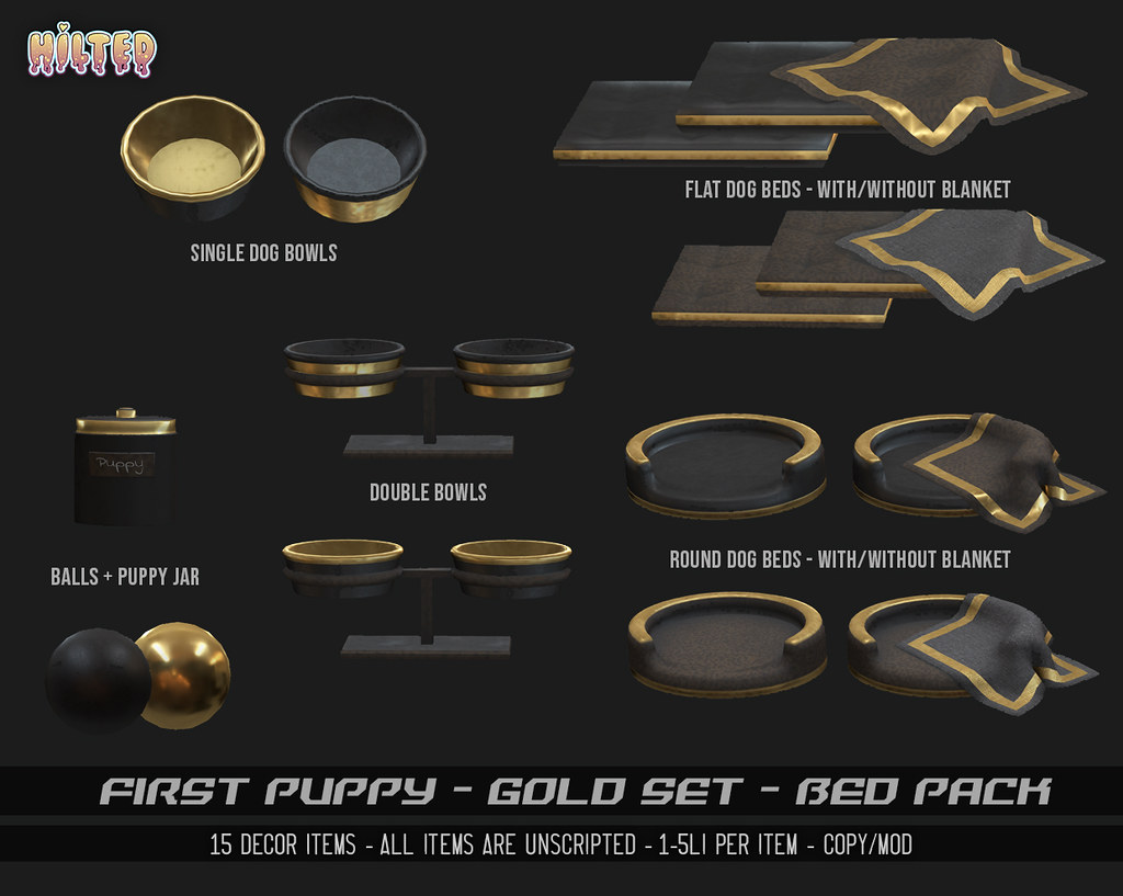 HILTED – First Puppy – Gold Set – Bed Pack Ad