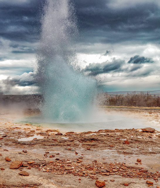 The Strokkur geyser in Iceland