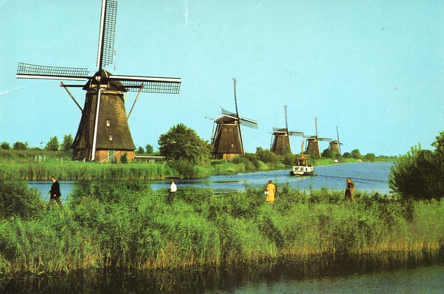 Netherlands - Kinderdijk - Village in the the South Holland province, known for its iconic 18th-century windmills