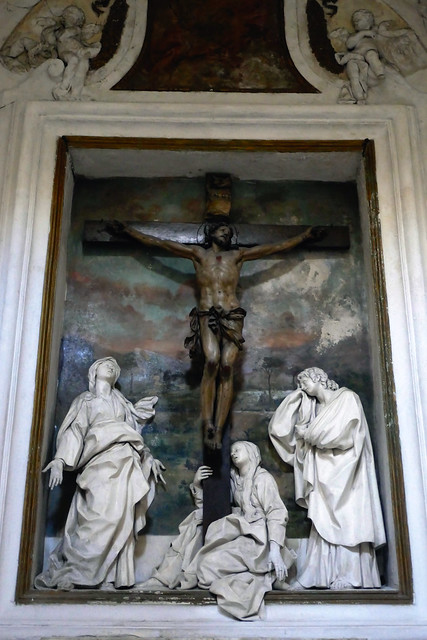 High relief Martyrdom of St Nympha, Gaspare Fimolo, church of St Ninfa dei Crociferi