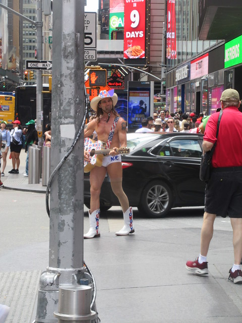 2023 Naked Cowboy Guitar Street Musician Times Square NYC 4377