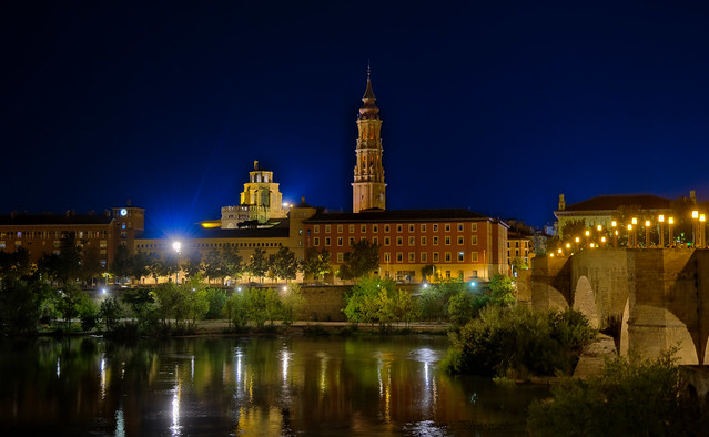 Zaragoza Reflected in the Ebro River