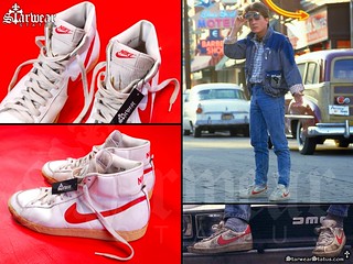Marty Mcfly BTTF Vintage Nike 1982 NBA Bruin Red Swoosh Hi Top Shoes Mens  Size US 11.5 Michael J Fox Back To The Future 80s Retro High Tops Nike Bruins Sneakers StarwearStatus.com