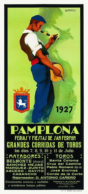 BARTOLOZZI, Salvador. Pamplona, Ferias y Fiestas de San Fermín, 1927.