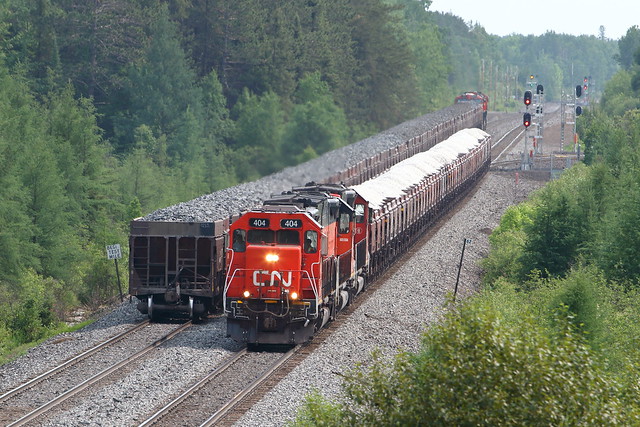 CN (DMIR) 404 north in Iron Junction, Minnesota on June 9, 2023.