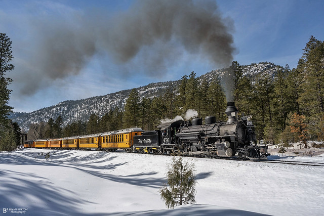 476 during the 2023 Durango and Silverton Narrow Gauge Railroad Winter Photo Special. 02/23