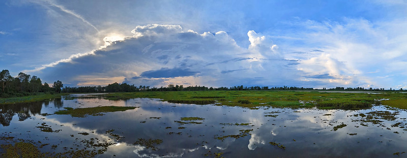 Storm Clouds building over Khao Lam Resevoir panorama 4e