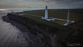 Nash Point Lighthouses at Sunset